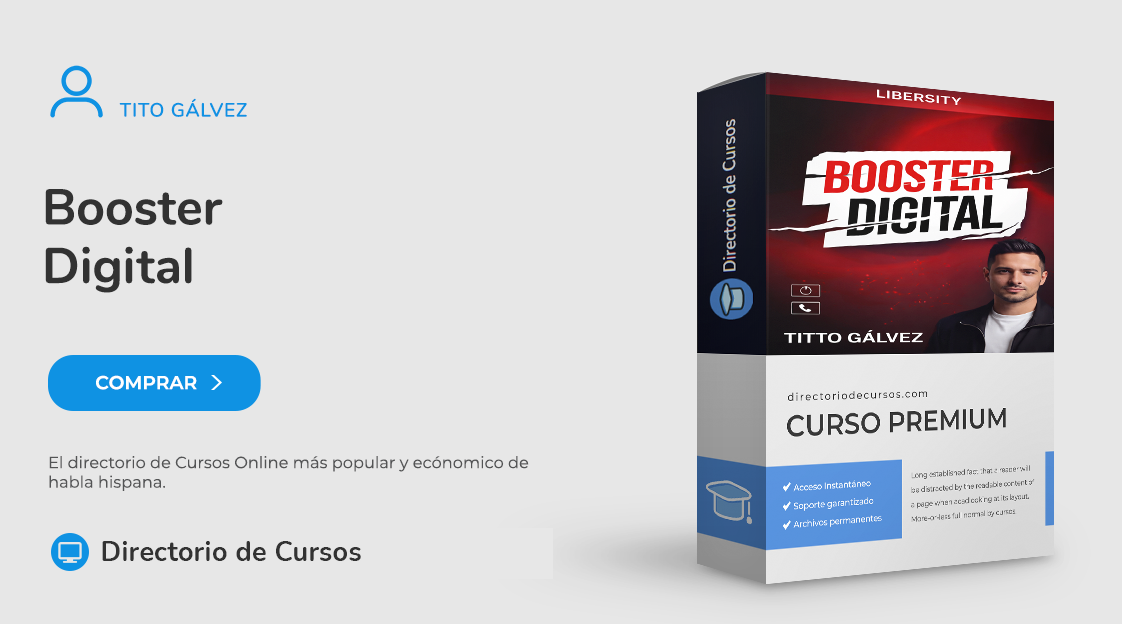 Booster Digital Tito Gálvez Booster Digital de Titto Gálvez estrategias de marketing digital y monetización online para emprendedores