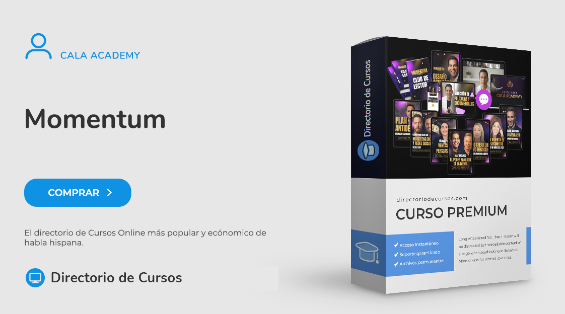 Momentum – Cala Academy Momentum - Cala Cademy programa de liderazgo, disciplina y crecimiento personal estratégico