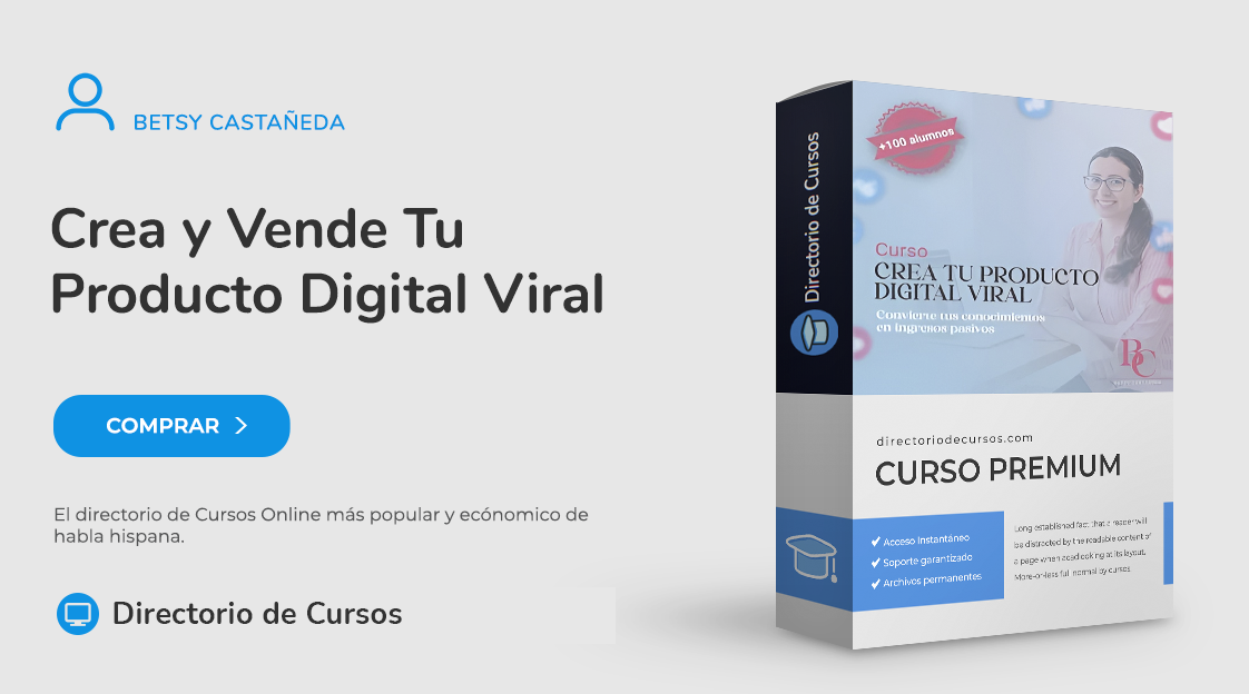 Crea y Vende Tu Producto Digital Viral – Betsy Castañeda Curso para crear y vender productos digitales virales de Betsy Castañeda con estrategias de marketing y monetización
