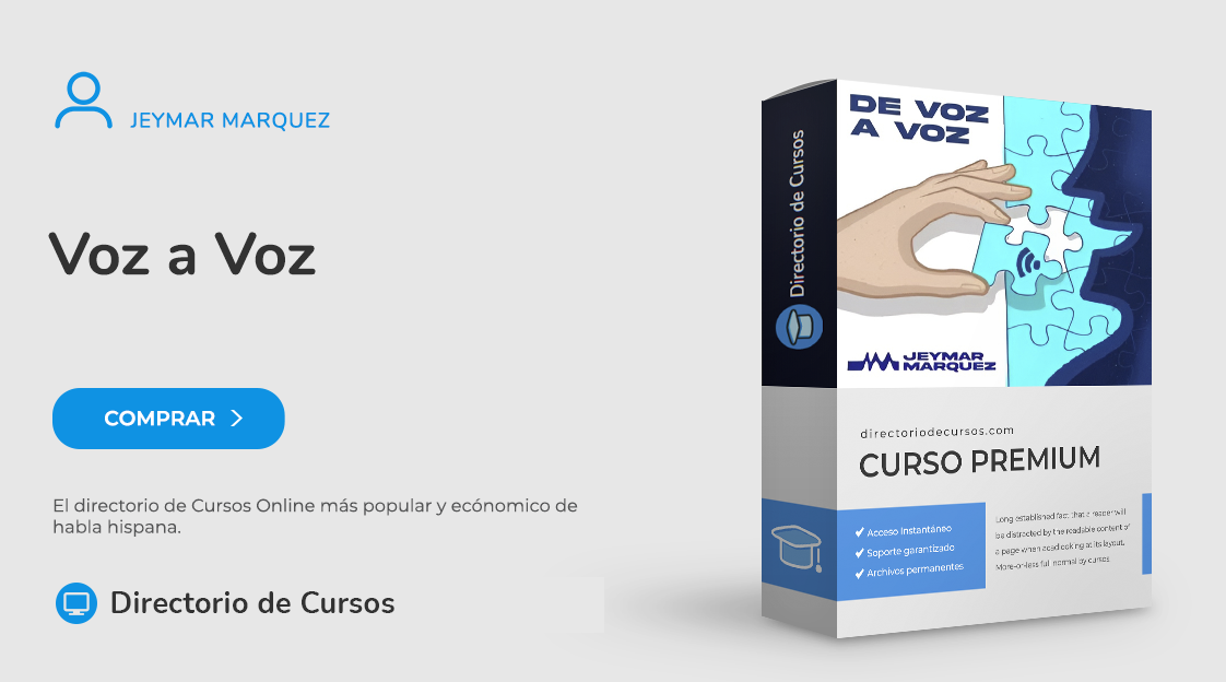 Curso Online De Voz Y Locución Comercial Voz A Voz Jeymar Márquez
